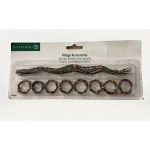 Department 56 Village Accessories  Autumn Wreaths And Garland